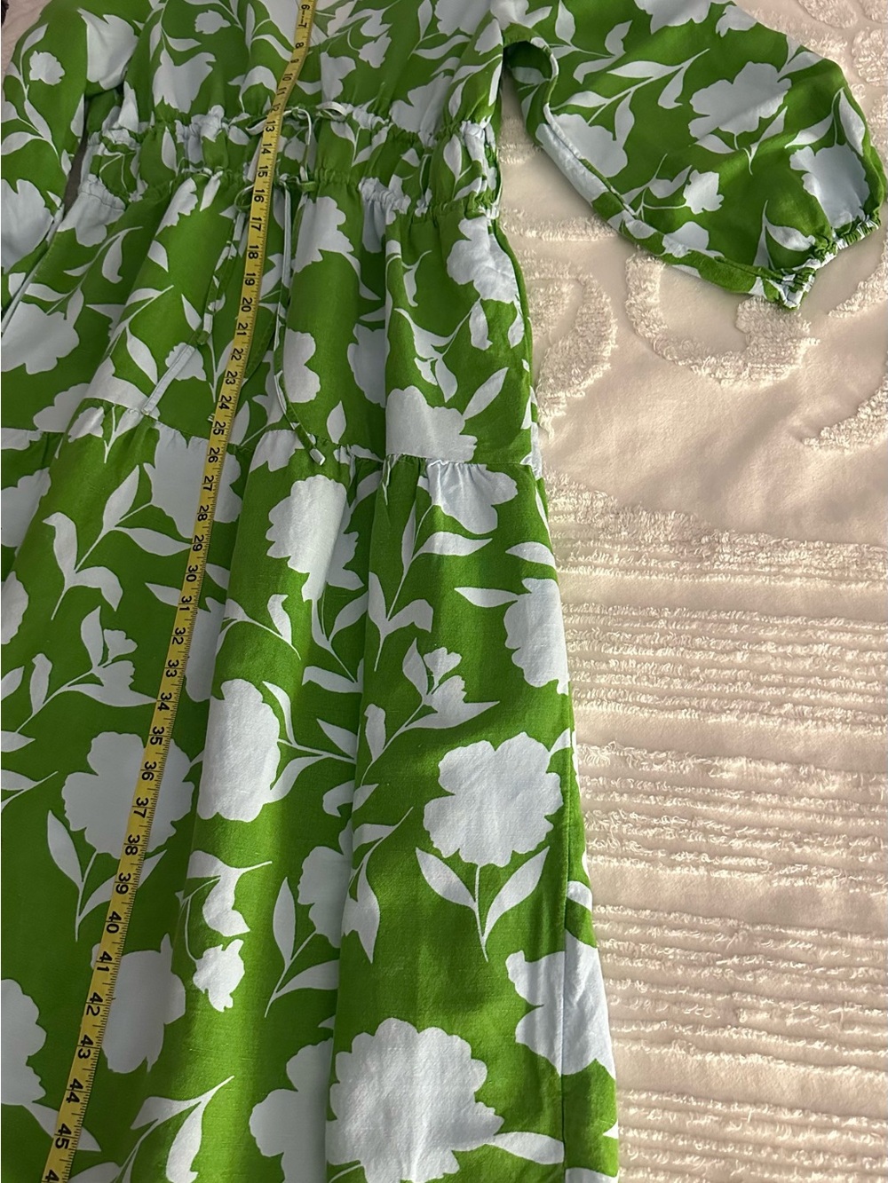 Kate Spade Green and White Floral Wrap-Style Dress - Picture 8 of 12